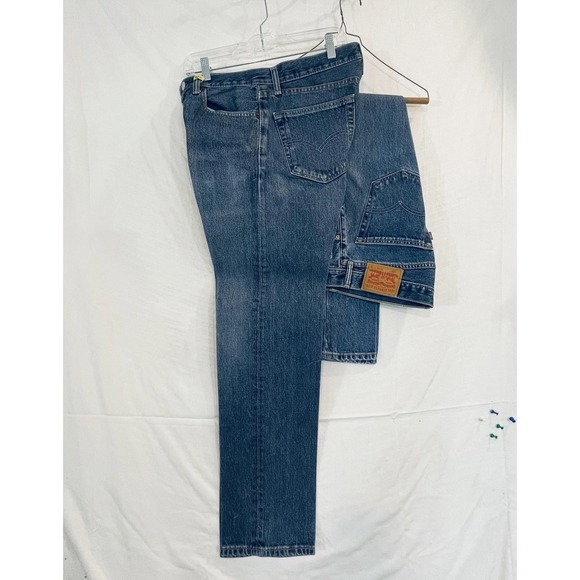 2 Pair Levis 505 Jeans Mens 32x32 Blue Medium Wash Regular Straight Leg Denim - Picture 4 of 9